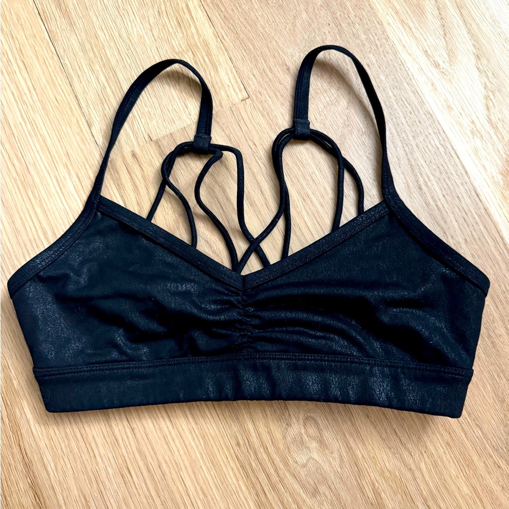 ALO Yoga Black strappy bra - XS - PRA